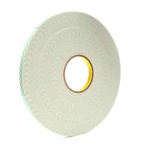 3M 4032 Scotch White Double Coated Foam tape - 4032 -  1" x 72 yds x 1/32" thick