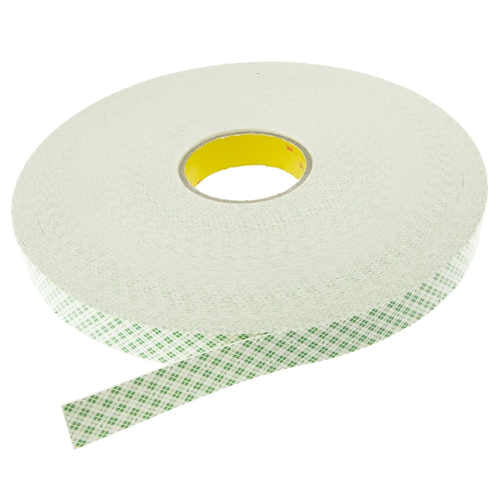 3M 4032 Scotch White Double Coated Foam tape - 4032 -  1" x 72 yds x 1/32" thick