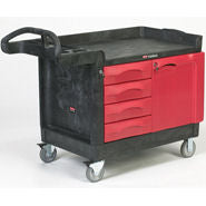 Rubbermaid TRADEMASTER Cart with 4-Drawer & Cabinet 24" x 36" - 4533-88