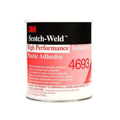 3M Scotch-Weld Industrial Plastic Adhesive 4693 Light Amber - 1 Gallon