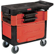 Rubbermaid Trades Cart with Locking Cabinets includes 2 parts boxes and 4 parts bins - 6180-88