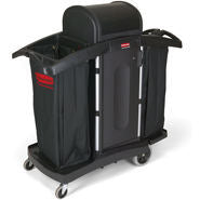 Rubbermaid 9T78 Housekeeping Cart with Locking Hood and Cabinet Door