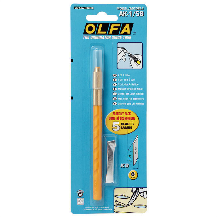 Olfa Cushion Grip Art Knife w/4 Blades