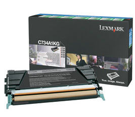 Lexmark C734A1KG Toner for C734, C736 - Black - 8000 page yield