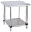 Metro Stationary Table w/Stainless Top & HD Shelf - 47 3/4" x 30"