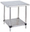 Metro Stationary Table w/Stainless Top & HD Shelf - 35 3/4" x 30"