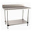 Metro Stationary Table w/Stainless Steel Top, Backsplash, & HD Shelf - 59-3/4" x 30"