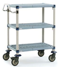 MetroMax Q Utility Cart - 3-Shelf - 18" x 30" x 39-1/4"H