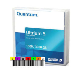 Quantum LTO ULTRIUM 5  - 1.5TB/3.0TB Tape Cartridge with Barcode Label