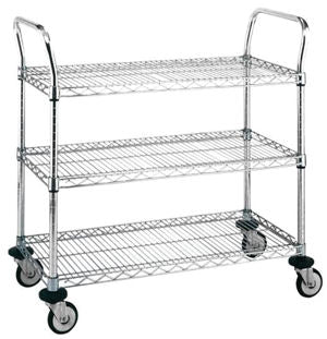 Metro 3-shelf Wire Utility Cart (24" x 36")