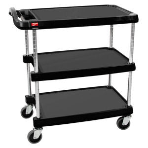 Metro MY1627-34 Polymer myCart - 3-shelf - 18" x 32"x 35-3/8"H Black