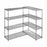 Metro Super Erecta 4-Shelf Chrome L-Shaped Unit  24" x 36" x 74"H Started Unit and 24" x 36" x 74"H Add-On Unit 