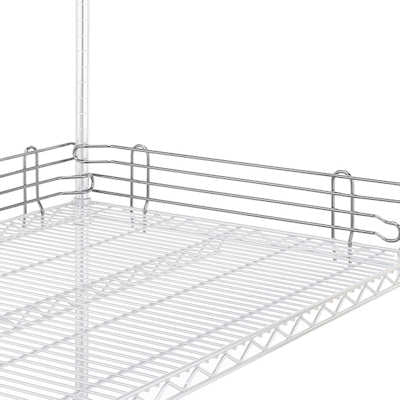 Metro Wire Shelf Ledge 4" high x 18" wide, Chrome