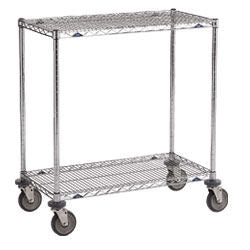 Metro Wire Table Truck 2-Shelf 24"x48"x32"H w/5" Polyurethane casters-1