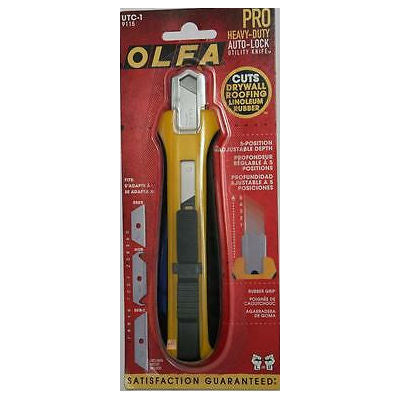 OLFA 9115 UTC-1 Cushion Grip 5-Position Auto-Lock Utility Knife