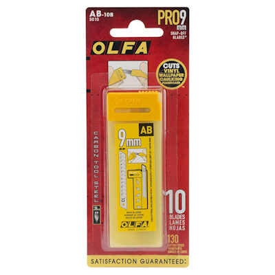 Olfa Blades 9mm AB-10B Standard Snap Off Blades 10 blades per pack