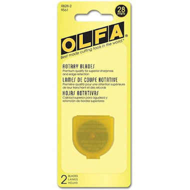 Olfa 28mm Rotary Blades (RB28-2), 2 Blades per pack