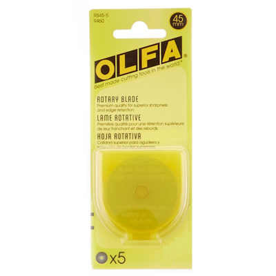 Olfa 9460 RB45-5 45mm Rotary Blade, 5-Pack