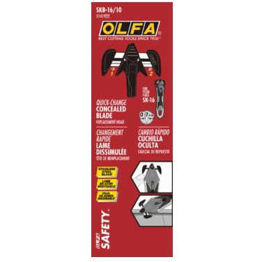 OLFA SKB-16/10 Quick-Change Concealed Blade Replacement Heads 10-Pack