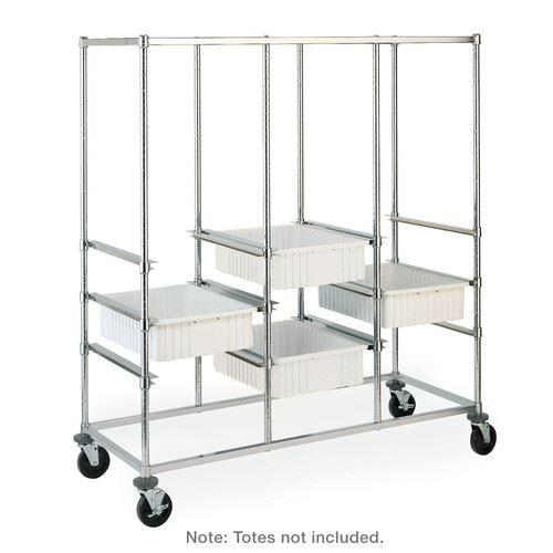 Metro Triple Bay Kitting Cart  - 26" x 41-3/4" with resilient casters