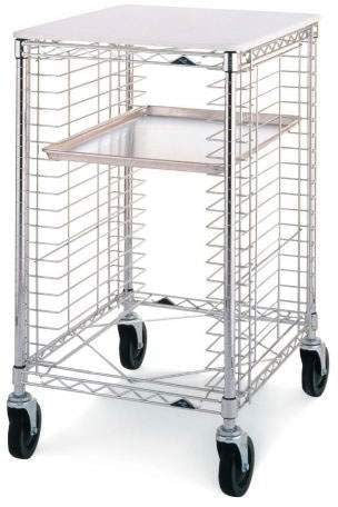 Metro RE1P End Load Portable Wire Prep Rack - 16 Pan Capacity