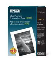 Epson S041341 Ultra Premium Presentation Paper Matte - 8.5" x 11", 50 Sheets/pk