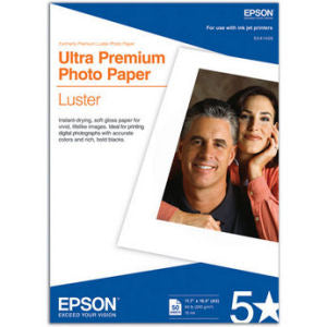 Epson Premium Luster Photo Paper 11.7" x 16.5" - 50 Shts/Pk - S041406