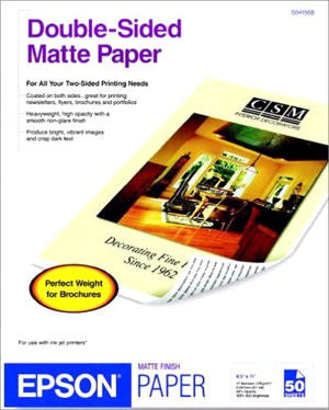 Epson 8.5 x11 Premium Presentation Paper Matte Double Sided -50 Sheets