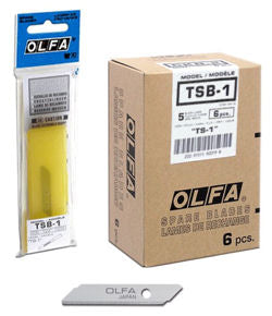 Olfa TSB-1 Top Sheet Cutter Blades, 5 blades/pk, 6 pk/box. Sold as box.  