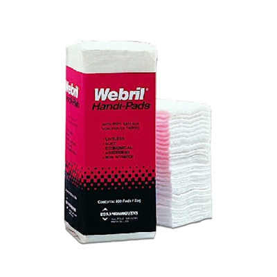 Webril Handi-Pads 562211 4 in x 4 in, 100 Pads/package, 20 Pks/Case - Sold as a case