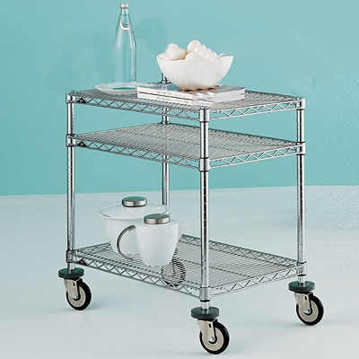 Metro Commercial 3-Shelf Wire Cart 24 x 30 x 31H