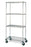 Metro Super Erecta Chrome Wire Stem Caster Cart - 4 shelves - 24" x 36" x 69"H - w/casters