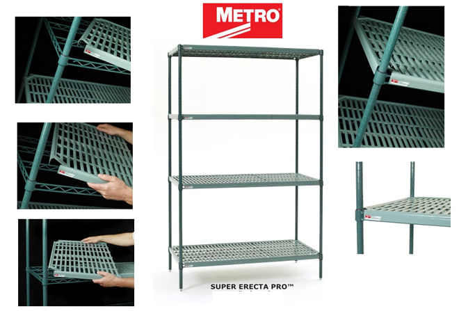 Metro Super Erecta Pro Shelving Unit - 4 shelves - 24" x 36" x 74"H